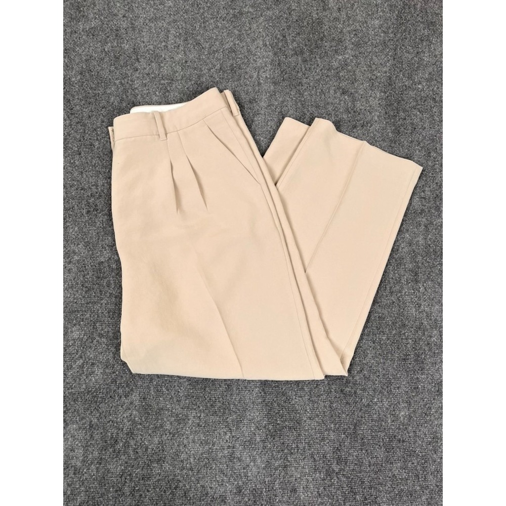 Aritzia  Pants Beige The Effortless Pant Wide Leg 100%‎ Polyester Size 16